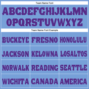 Custom Light Blue Purple Fleece Jogger Sweatpants