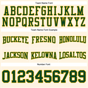 Custom Stitched Cream Green-Gold Football Pullover Sweatshirt Hoodie