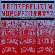 Custom Stitched Light Blue Red Fade Fashion Sports Pullover Sweatshirt Hoodie