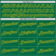 Custom Stitched White Kelly Green-Gold Split Fashion Sports Pullover Sweatshirt Hoodie