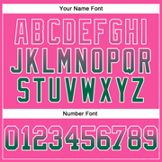 Custom Stitched Pink Kelly Green-White Fade Fashion Arrow Sports Pullover Sweatshirt Hoodie