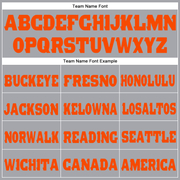 Custom Gray Orange Fleece Jogger Sweatpants