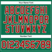 Custom Stitched Kelly Green Red-White Sports Pullover Sweatshirt Hoodie