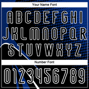 Custom Black Thunder Blue-White Lines And Dots Sublimation Volleyball Uniform Jersey