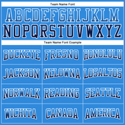 Custom Stitched Powder Blue Navy-White Fade Fashion Arrow Sports Pullover Sweatshirt Hoodie