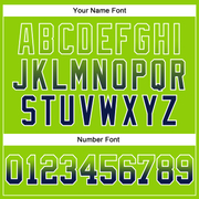 Custom Stitched Neon Green Navy-White Fade Fashion Arrow Sports Pullover Sweatshirt Hoodie