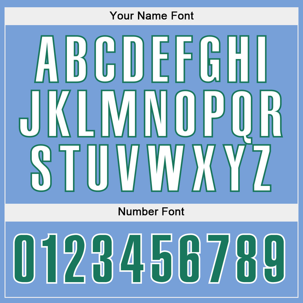 Custom Stitched Light Blue Kelly Green-White Sports Pullover Sweatshirt Hoodie