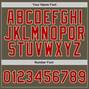 Custom Stitched Olive Red-Cream Sports Pullover Sweatshirt Salute To Service Hoodie