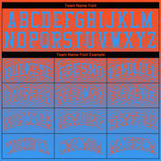 Custom Stitched Orange Powder Blue Fade Fashion Sports Pullover Sweatshirt Hoodie