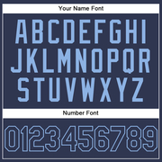 Custom Stitched Navy Light Blue Sports Pullover Sweatshirt Hoodie