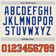 Custom Stitched Cream Orange-Royal Sports Pullover Sweatshirt Hoodie