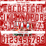 Custom Stitched Red White 3D Christmas Carp Fish Fishing Sports Pullover Sweatshirt Hoodie