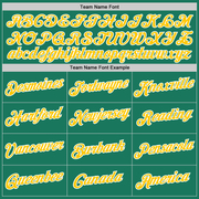 Custom Stitched Kelly Green Gold-White Sports Pullover Sweatshirt Hoodie