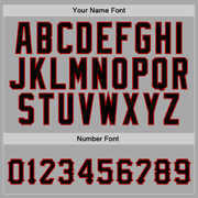 Custom Stitched Gray Black-Red Sports Pullover Sweatshirt Hoodie