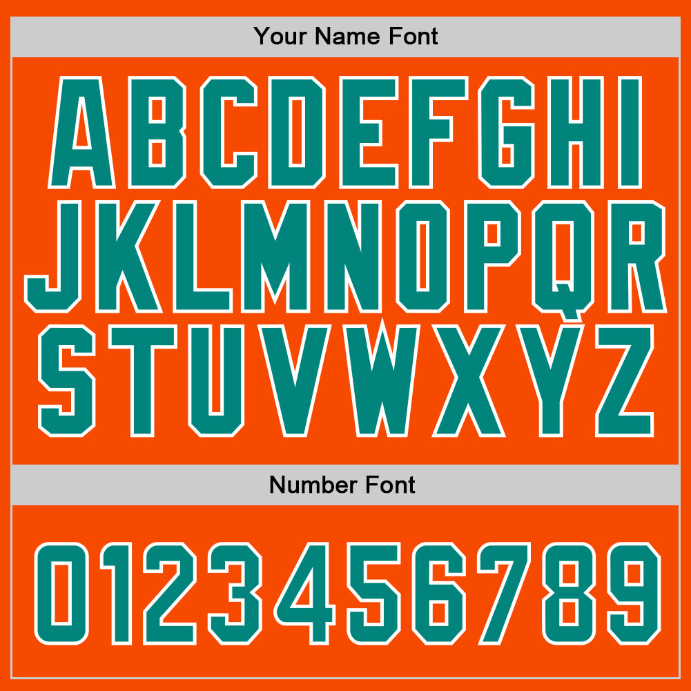 Custom Stitched Orange Aqua-White Sports Pullover Sweatshirt Hoodie