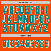 Custom Stitched Orange Aqua-White Sports Pullover Sweatshirt Hoodie