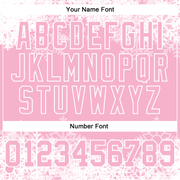 Custom Stitched Light Pink White Christmas Snowflakes 3D Sports Pullover Sweatshirt Hoodie