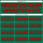 Custom Kelly Green Red Fleece Jogger Sweatpants