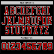 Custom Stitched Black Red Pinstripe Red-White Sports Pullover Sweatshirt Hoodie