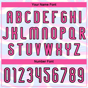 Custom White Pink-Black Liquid Fluid Sublimation Volleyball Uniform Jersey