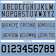 Custom Stitched Light Blue Black-White Football Pullover Sweatshirt Hoodie