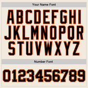 Custom Stitched Cream Black-Orange Sports Pullover Sweatshirt Hoodie