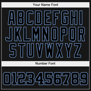 Custom Stitched White Black-Light Blue Split Fashion Sports Pullover Sweatshirt Hoodie