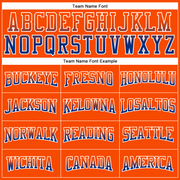 Custom Stitched Orange Royal-White Fade Fashion Arrow Sports Pullover Sweatshirt Hoodie