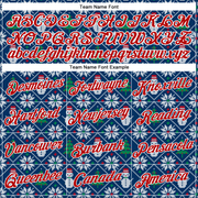 Custom Stitched Royal Red-White 3D Christmas Sports Pullover Sweatshirt Hoodie