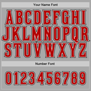 Custom Stitched Gray Orange-Black Sports Pullover Sweatshirt Hoodie