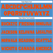 Custom Powder Blue Orange Fleece Jogger Sweatpants