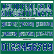 Custom Stitched Kelly Green Royal-White Football Pullover Sweatshirt Hoodie