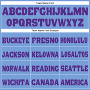 Custom Powder Blue Purple Fleece Jogger Sweatpants