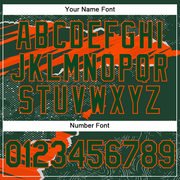 Custom Stitched Green Orange 3D Pattern Design Torn Paper Style Sports Pullover Sweatshirt Hoodie