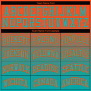 Custom Stitched Orange Aqua Fade Fashion Sports Pullover Sweatshirt Hoodie