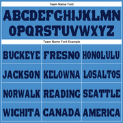 Custom Powder Blue Navy Fleece Jogger Sweatpants