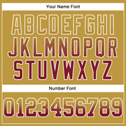 Custom Stitched Old Gold Crimson-White Fade Fashion Arrow Sports Pullover Sweatshirt Hoodie