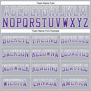 Custom Stitched Gray Purple-White Fade Fashion Arrow Sports Pullover Sweatshirt Hoodie