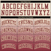 Custom Stitched Cream Burgundy Fade Fashion Sports Pullover Sweatshirt Hoodie