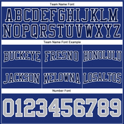 Custom Stitched Royal Gray-Navy Football Pullover Sweatshirt Hoodie