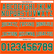 Custom Stitched Orange Kelly Green-White Football Pullover Sweatshirt Hoodie