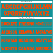 Custom Aqua Orange Fleece Jogger Sweatpants