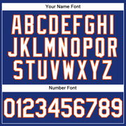 Custom Stitched Royal White-Orange Sports Pullover Sweatshirt Hoodie