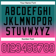 Custom Stitched Teal Pink-Black Fade Fashion Sports Pullover Sweatshirt Hoodie