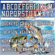 Custom Stitched Royal Light Gray-Black 3D Rainbow Trout And Largemouth Bass Fish Fishing Sports Pullover Sweatshirt Hoodie