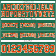 Custom Stitched Kelly Green Orange-White Football Pullover Sweatshirt Hoodie