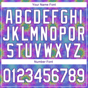 Custom Stitched Tie Dye White-Purple 3D Abstract Fractal Style Sports Pullover Sweatshirt Hoodie