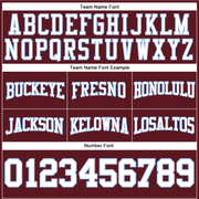 Custom Stitched Burgundy White-Light Blue Football Pullover Sweatshirt Hoodie