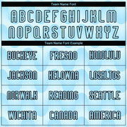 Custom Light Blue Black-White Lines And Waves Sublimation Volleyball Uniform Jersey