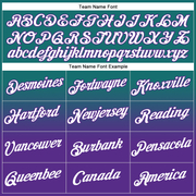 Custom Stitched Teal White-Purple Fade Fashion Sports Pullover Sweatshirt Hoodie